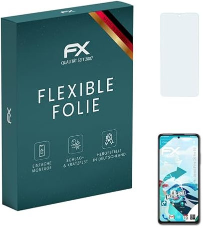 atFoliX Película Protectora compatible con Xiaomi Poco X4 Pro 5G Protector Película, ultra claro y flexible FX Lámina Protectora de Pantalla (3X)