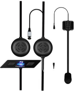 Fodsports F2 Intercomunicador Moto Casco,Bluetooth 5.0,IP67,Mp3,GPS,Manos Libres(1pc)