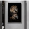 Poster Drucken Wandkunst Leinwand Bild Tierischer Löwe Bild Druck Auf Leinwand Ölbild für Zuhause, moderne Dekoration, Dekodruck 50x70cm Kein Rahmen