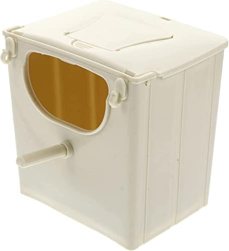 JINGLING Wellensittich Nest Box Vogel Haus Kunststoff Aufzucht Box für untrennbare Papageien Kupplung Cockatiel Aufzucht Nistkasten Vogelkäfig Box mit Haken