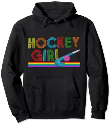 Feldhockey Retro Hockey Girl Pullover Hoodie