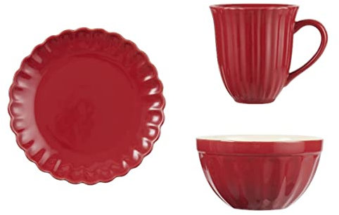 CREAFLOR HOME 3tlg Kombiset, Frühstücksset MYNTE Strawberry rot Ib Laursen