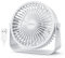 TriPole Ventilateur de Bureau USB, Ventilateur de Table à 3 Vitesses, Ventilateur Silencieux Réglable à 360°, Ventilateur Portable pour Bureau, Maison, Chambre, Voiture, Camping en Plein Air-Blanc