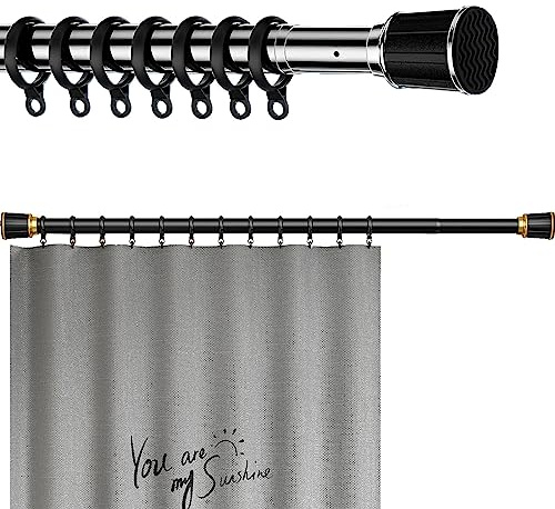 Spannstangen Für Vorhänge 0,4 M - 5 M, Keine Bohrung, Federbelastete Duschvorhangstange, Verstellbare Lange Vorhangstange Für Fenster Oder Dusche, Rostfrei, Rutschfest ( Color : Stainless Steel , Size