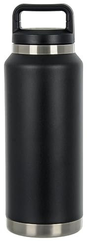 Large Vacuum Flask Insulated Water Bottle Stainless Steel Heavy Duty 1.06L - Black