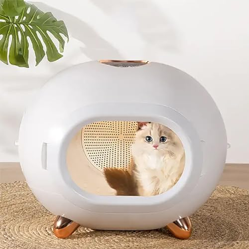 ERICAT Asciugatrice Automatica per Animali Domestici, Asciugatrice Portatile per Gatti da 45 L, 4 modalità di Asciugatura Intelligente E Controllo Intelligente della Temperatura, per Cani Gatti