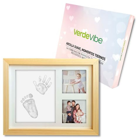 Marco de Fotos Huella Bebe Recien Nacido - Regalos Para Bebes Recien Nacidos - Kit Marco Huella para Impresión de Patas de Mascota