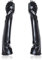 KunBang Vielretude Wetlook Damen Schwarze Lange Handschuhe Sexy Handschuhe Glänzend Opern Abendparty Tanz handschuh