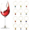 URROMA 12 Pcs Constellation Gems Wine Glass Charms, Gold Wedding Wine Charms Drink Identifiers Wine Accessories Wine Glass Markers for Party Favors