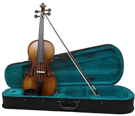 Violine Set 4/4 Geige aus Fichtenholz in voller Größe für Anfänger, Geigenliebhaber, mit Box