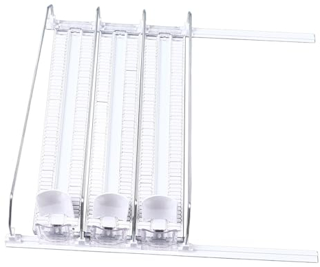 Propulsores Automáticos De Bebidas Para Congelador De Tienda De Conveniencia, Organizador De Bebidas Ajustable De Ancho Para Nevera, Organizador De Latas De Refresco Para Cerveza(A Set Of Five)