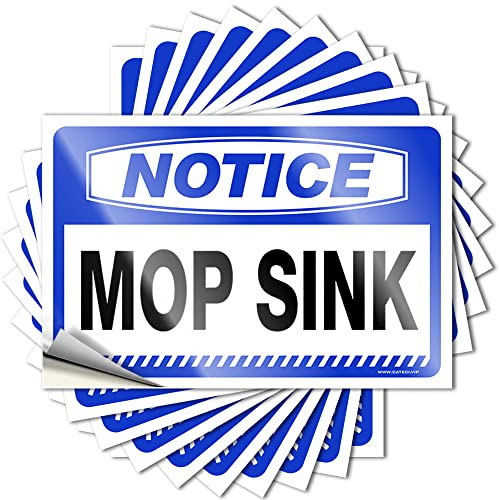 Mechanic Stickers Notice Mop Sink Stickers 10 Pcs Funny Sticker Tool Box Stickers(6X9CM)