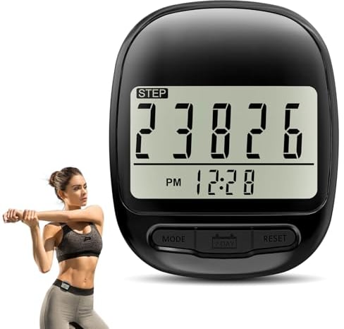 HERBYD Mini Contapassi 3D - Contapassi Portatile con Clip, Senza App e Telefono Cellulare, Ideale per Camminare e Correre Precisi, Escursionismo