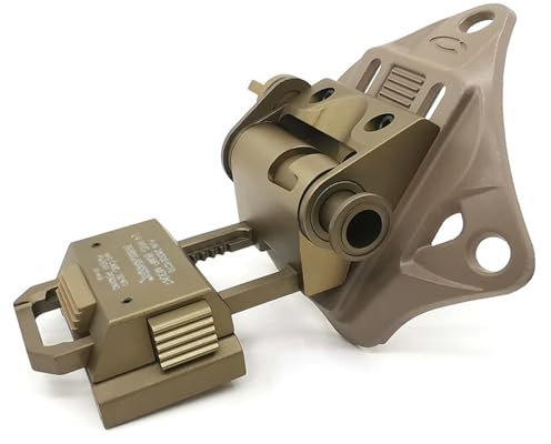 YSFHYAN Taktischer Metall J Arm NVG Mount Helmhalterung Adapter,NVG Mount Helmhalterung Adapter,Verstellbare Halterung, Passend füR PVS 15/PVS 18 Nachtsichtbrille(Color:Sand)