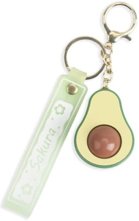Wondramble Mini Schlüsselanhänger Avocado,mit Rollkugeln,Auto Schlüsselanhänger,Wichtige Partner
