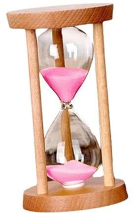 Sharplace Sanduhr Sanduhr für Kinder, Bunte Sanduhr, Sanduhr Eieruhr, Küchentimer Acryl überdachte Uhr 1 Minute zum Kochen, Maske, Lernen, Yoga, Spielen, Dekoration, Rosa