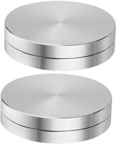 LIGIGWASH 2stücke Drehteller Für Kuchenherstellung Runde Aus Aluminiumlegierung Rotierendes Kuchenlager Backdrehteller Stabiler Tortenständer Für Cupcakes Und Gebäck