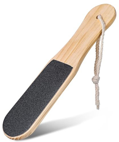 MBAIYO Râpe à Pieds en Bois, Râpe à Pieds Double Face Lime à Cals Grattoir à Pieds pour Peaux durcies ou Sèches élimination des Peaux Mortes Meuleuse de Talon Limes à Pieds Soins des Pieds