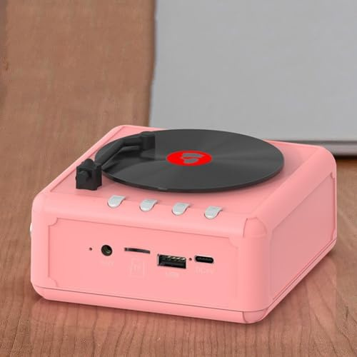 Player,Portable Sound Speaker Bluetooth-compatible, TF Cards, Or USB Drives For Outdoor Gatherings Or Travel(Pink)