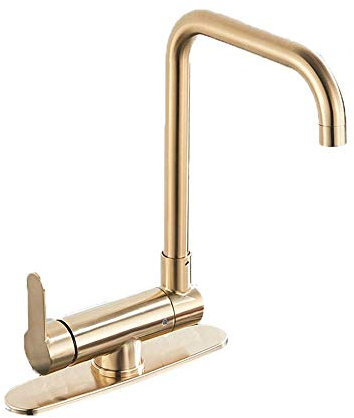 Grifo de cocina con terraza, grifo de fregaderos de cocina, arco alto de 360 ​​grados girator