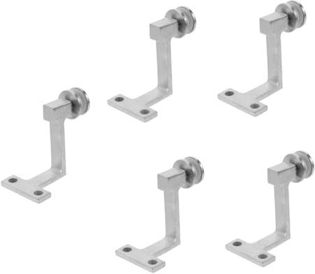 LALAFINA 5 Piezas Soporte de Barandilla de Vidrio Inoxidable Abrazadera Fija para Escaleras Diseño Multifuncional para Sujeción Segura