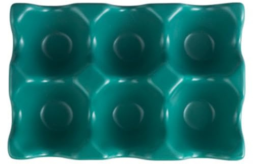 Quystetes Kitchen Supplies Egg Tray Egg Rack Household Ceramic Tableware Supplies Egg Tray Egg Tray Green