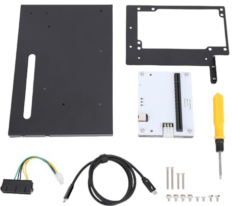 Vvikizy Station d'accueil GPU Externe, 3 4 USB4 PCIe 16X pour Carte Graphique avec Câble de Données de 1 M, pour Ordinateur Portable, Console de Jeu Portable, Montage Vidéo, Rendu 3D