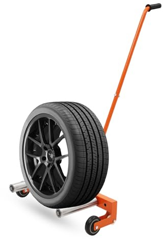 Garvee Schwerlast Reifenheber auf Rollwagen, Verstellbarer Reifen, 3, Fach | und Raddolly für PKW, LKW & Anh?nger, 360° drehbare Rollen, Tragkraft 350 kg, Werkstatt, und Reifenservice Werkzeug