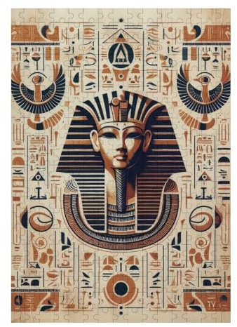 Puzzles Für Erwachsene1000pcs(38x26cm) Egyptian Pharaoh Art Print Puzzle Für Erwachsene Familienspiel Hand Speed Race Angebot Als Geschenk Für Die Ganze Familie 1000pcs(38x26cm)
