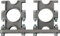 Chess D1049 Multifeedhalter 2-fach LNB Halterung Alu Multifeed 2 fach zur Befestigung von zwei LNBs an einer Antenne