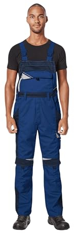 pka elastische Arbeitslatzhose für Herren BESTWORK - Allrounder für Bau, Handwerk, Industrie & Heimwerker in Kornblau/Hydronblau Größe 46