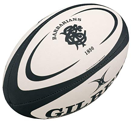 Gilbert Barbaren Kopie Rugby Ball - Weiß, Mini Größe 1