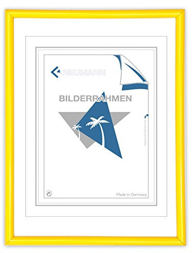 Neumann Bilderrahmen Cadre en plastique classique, 30 x 40 cm, jaune