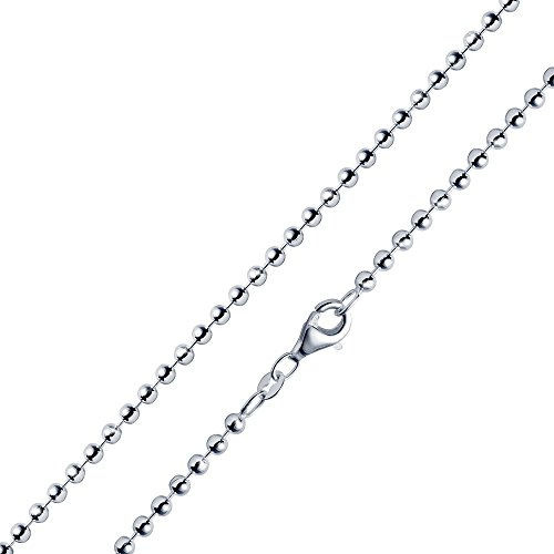 MATERIA 2,7mm Kugelkette Silber 925 hochglänzend - Halskette Damen Collier in 40-70cm mit Box #K10, Länge Halskette:50 cm