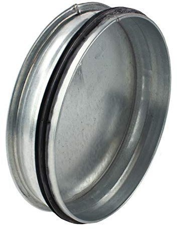 MKK Enddeckel Wickelfalzrohr Doppellippendichtung Nippel Verbinder Verzinkt Enddeckel Wickelfalzrohr Doppellippendichtung Nippel Verbinder Verzinkt Ø 150 mm