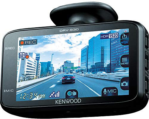 Kenwood DRV-830 Wide Quad HD Dash Cam with GPS and Driving Assistance System 3.7MP Black