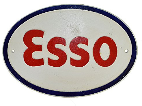Fonte Plaque Esso signe porte de garage Mur d'huile Essence Auto Garage Atelier