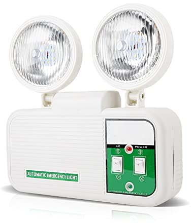 Hochlicht Feuer Notlicht, Geeignet für Spannung 110-220 V, 3 Stunden Doppelkopf Notlicht in Schulen, Einkaufszentren, Supermärkte