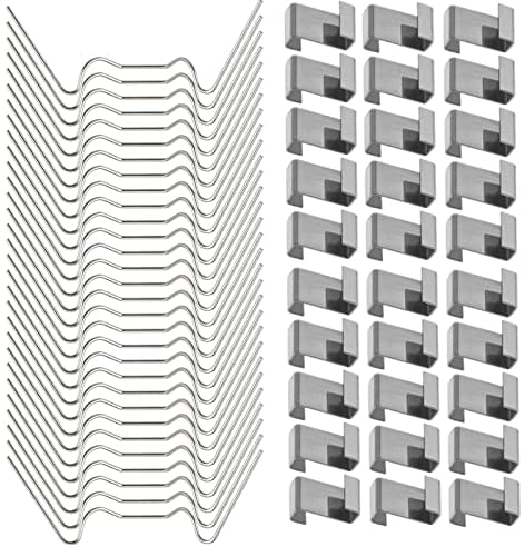 HONGCI 100 Pcs Clips de fixation pour vitre de verre à effet de serre en acier inoxydable (avec 50 clips de fil W pour vitrage en serre et 50 clips de chevauchement en Z pour vitrage de serre)