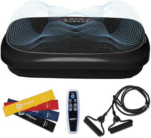 LifePro Vibrating Plate Exercise Machine for Home & Travel, Compact Full Body Vibration Plate for Weight Loss, Muscle Recovery, Toning & Fitness, 118 kg Capacity