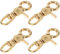 iplusmile Swivel Clasps Lanyard Snap Hook - 11mm Brass Clasp Swivel Trigger Clips - Lobster Claw Clasp for Key Chain, Dog Leash Collar, DIY Craft