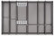Sotech Besteckeinsatz Cuisio transluzent-graphitgrau für 800 mm Korpusbreite Tiefe 473 mm mit Messerblock für Legrabox