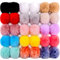 BQTQ 30 Stück Fellbommel für Mützen, Kunstfell Pompon Fellbommel Pompon Fellpompon Kaninchenfell Bommel für Mützen Tasche Dekoration, 15 Farben