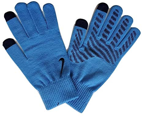 Nike Unisex Handschuhe für kaltes Wetter, gestrickt, Gr. L/XL, Blau/Schwarz