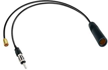Vecys DAB Splitter Adapter Autoradio Antennensplitterkabel SMB DIN Stecker an ISO Buchsenkabel RG174 15.75 Zoll 40 cm für AM/FM DAB Autoradio Antenne