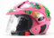Casco di motocross per bambini, casco moto per bambini, ragazzi e ragazze, bicicletta, scooter, sport all'aperto, visiera solare, regalo, per 3-10 anni, 48~52 cm, web luminoso,Rosa