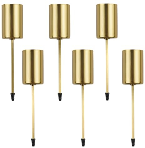 6 STK Ø 2.5cm Kerzenhalter Adventskranz, Stabkerzenhalter Adventskranz Retro Kupfer, Kerzenstecker Adventskranz, Kerzenhalter Stabkerzen, Kerzenständer Stabkerzen, Kerzenhalter Kranz