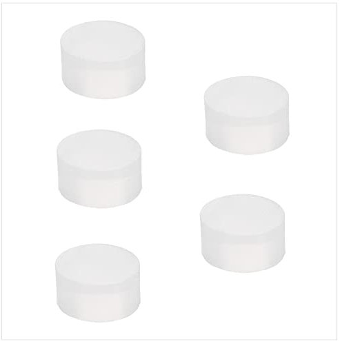 Paracolpi da muro Adesivo di Ricambio per Porte | Lot 5 Unités | Compatibile con mod.I-198/28 y I-254/35 | Pezzo di Ricambio Originale | Goma de Silicone | Bianco| EVI Hardware