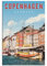 Copenhagen Vintage Reiseposter Gemälde Poster Modern Geschenk Schlafzimmer Deko
