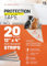 CLAWGUARD Protection Tape 20-Pack Surface Protectors from Dog and Cat Scratch - Anti Scratch for Cats - Door Guards for Dogs - Training Tape Barrier for Corners, Sofa, Chairs, Screens, Glass, Floors